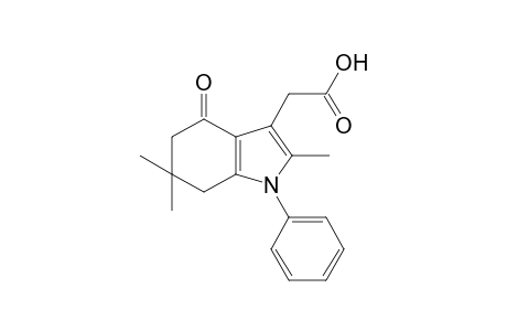 1H-Indole-3-acetic acid, 4,5,6,7-tetrahydro-2,6,6-trimethyl-4-oxo-1-phenyl-