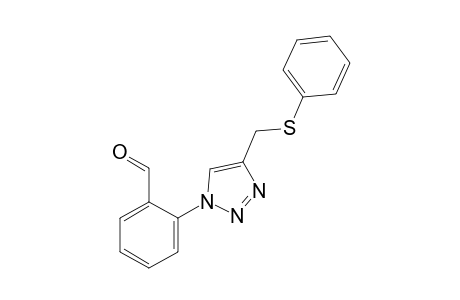 2-(4-((phenylthio)methyl)-1H-1,2,3-triazol-1-yl)benzaldehyde