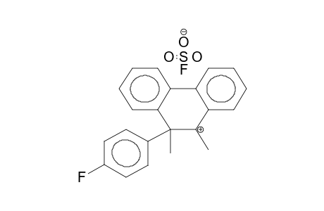 9-PARA-FLUOROPHENYL-9,10-DIMETHYLPHENANTHRENONIUM FLUOROSULPHATE