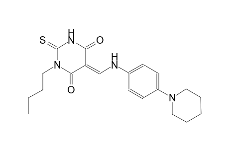(5E)-1-butyl-5-{[4-(1-piperidinyl)anilino]methylene}-2-thioxodihydro-4,6(1H,5H)-pyrimidinedione