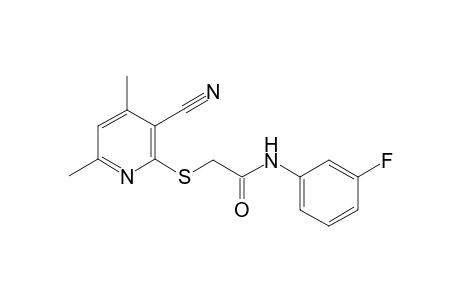 2-[(3-cyano-4,6-dimethylpyridin-2-yl)sulfanyl]-N-(3-fluorophenyl)acetamide