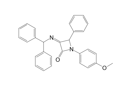 N-(4-Methoxyphenyl)-3-((diphenylmethyl)imino)-4-phenylazetidin-2-one