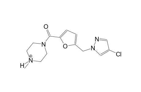 1-{5-[(4-chloro-1H-pyrazol-1-yl)methyl]-2-furoyl}-4-methylpiperazin-4-ium