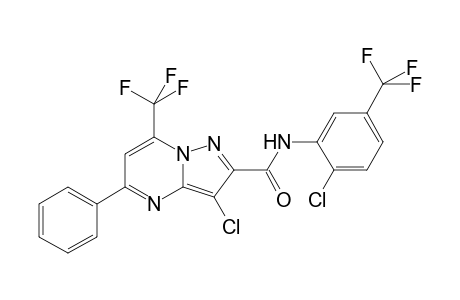 3-Chloranyl-N-[2-chloranyl-5-(trifluoromethyl)phenyl]-5-phenyl-7-(trifluoromethyl)pyrazolo[1,5-a]pyrimidine-2-carboxamide