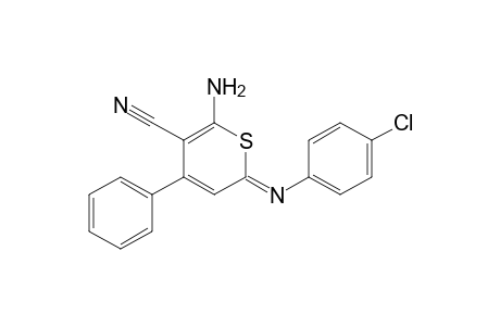 2H-Thiopyran-5-carbonitrile, 6-amino-2-[(4-chlorophenyl)imino]-4-phenyl-
