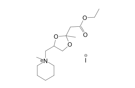 1-{[2-(2-ethoxy-2-oxoethyl)-2-methyl-1,3-dioxolan-4-yl]methyl}-1-methylpiperidinium iodide