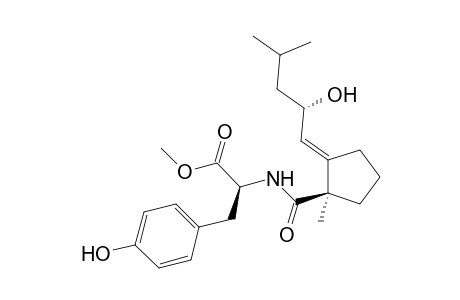 (E)-2-(2-Hydrox-2-isobutylethylidene)-1-methylcyclopentane-(L)-tyrosylcarboxamide
