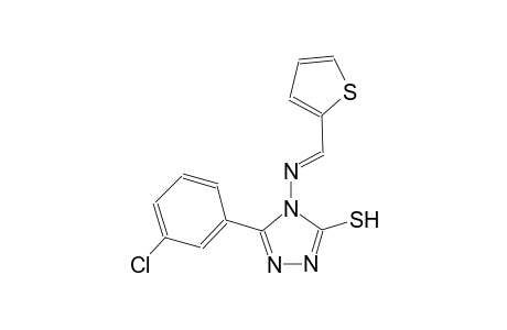 5-(3-chlorophenyl)-4-{[(E)-2-thienylmethylidene]amino}-4H-1,2,4-triazol-3-yl hydrosulfide
