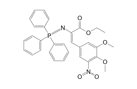 Ethyl 3,4-dimethoxy-5-nitro-.alpha.[(triphenylphosphoranylidene)amino]cinnamate