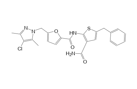 N-[3-(aminocarbonyl)-5-benzyl-2-thienyl]-5-[(4-chloro-3,5-dimethyl-1H-pyrazol-1-yl)methyl]-2-furamide