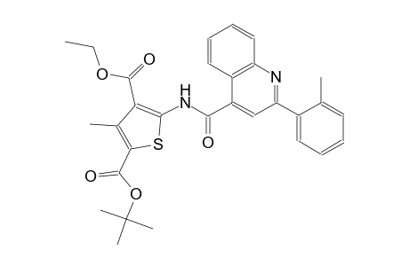 2-tert-butyl 4-ethyl 3-methyl-5-({[2-(2-methylphenyl)-4-quinolinyl]carbonyl}amino)-2,4-thiophenedicarboxylate