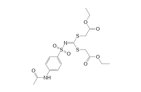 2-[[(4-acetamidophenyl)sulfonylimino-[(2-ethoxy-2-oxoethyl)thio]methyl]thio]acetic acid ethyl ester