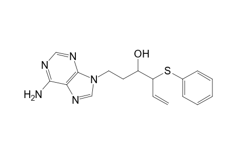 9-(3'-Hydroxy-4'-(phenylthio)hex-5'-enyl)adenine