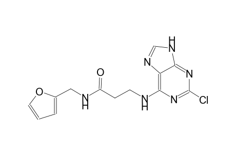 propanamide, 3-[(2-chloro-9H-purin-6-yl)amino]-N-(2-furanylmethyl)-