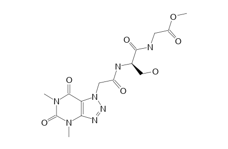 1-[4,6-DIMETHYL-1H-[1,2,3]-TRIAZOLO-[4,5-D]-PYRIMIDINE-5,7(4H,6H)-DIONE]-ACETYL-L-SERYL-L-GLYCINE-METHYLESTER