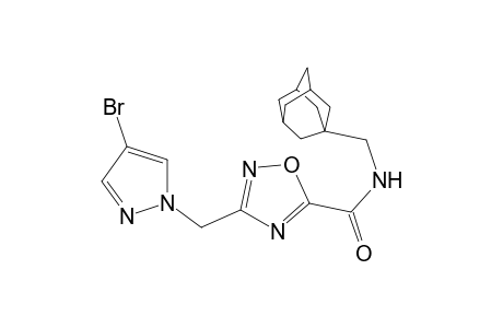 1,2,4-Oxadiazole-5-carboxamide, 3-[(4-bromo-1H-pyrazol-1-yl)methyl]-N-(tricyclo[3.3.1.1~3,7~]dec-1-ylmethyl)-
