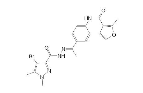 N-(4-{(1E)-N-[(4-bromo-1,5-dimethyl-1H-pyrazol-3-yl)carbonyl]ethanehydrazonoyl}phenyl)-2-methyl-3-furamide