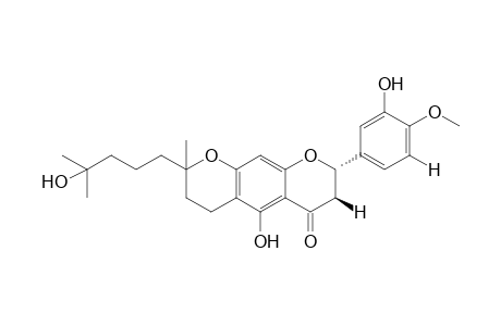 (8S)-5-hydroxy-8-(3-hydroxy-4-methoxyphenyl)-2-(4-hydroxy-4-methylpentyl)-2-methyl-3,4,7,8-tetrahydro-2H,6H-pyrano[3,2-g]chromen-6-one