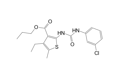 propyl 2-{[(3-chloroanilino)carbonyl]amino}-4-ethyl-5-methyl-3-thiophenecarboxylate