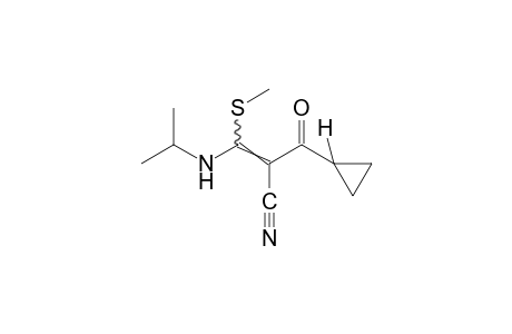 2-(cyclopropylcarbonyl)-3-(isopropylamino)-3-(methylthio)acrylonitrile