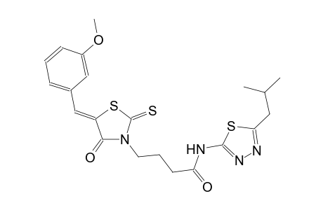 3-thiazolidinebutanamide, 5-[(3-methoxyphenyl)methylene]-N-[5-(2-methylpropyl)-1,3,4-thiadiazol-2-yl]-4-oxo-2-thioxo-, (5Z)-