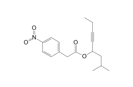 Benzeneacetic acid, 4-nitro-, 2-methyloct-5-yn-4-yl ester