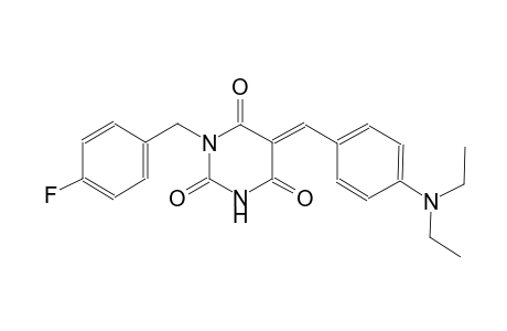 (5E)-5-[4-(diethylamino)benzylidene]-1-(4-fluorobenzyl)-2,4,6(1H,3H,5H)-pyrimidinetrione