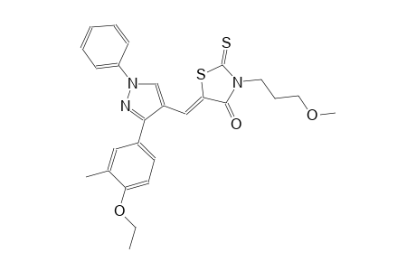 (5Z)-5-{[3-(4-ethoxy-3-methylphenyl)-1-phenyl-1H-pyrazol-4-yl]methylene}-3-(3-methoxypropyl)-2-thioxo-1,3-thiazolidin-4-one