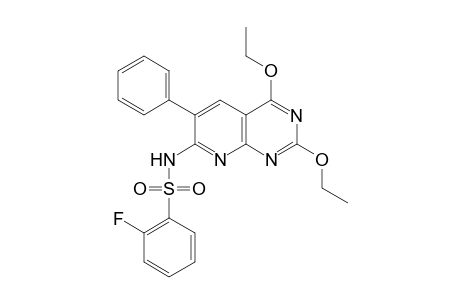 Benzenesulfonamide, N-(2,4-diethoxy-6-phenylpyrido[2,3-d]pyrimidin-7-yl)-2-fluoro-