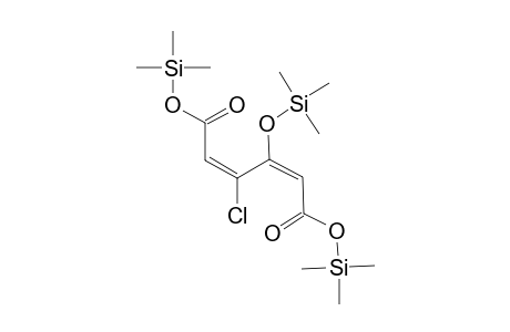 (Z)-3-Chloro-4-hydroxyhexa-2,4-dien-1,6-dioic acid triTMS dev