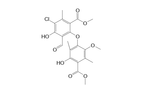 Methyl 5-chloro-3-formyl-4-hydroxy-2-(5'-hydroxy-2'-methoxy-4'-methoxycarbonyl-3',6'-dimethylphenoxy)-6-methylbenzoate