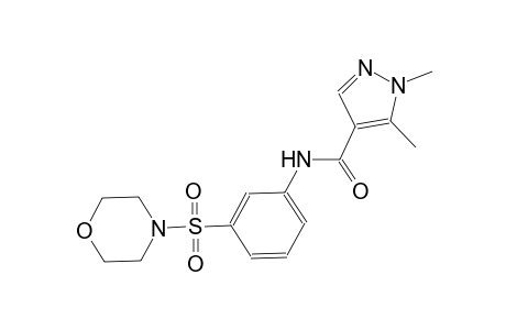 1,5-dimethyl-N-[3-(4-morpholinylsulfonyl)phenyl]-1H-pyrazole-4-carboxamide
