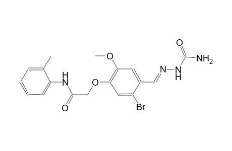 2-(4-{(E)-[(aminocarbonyl)hydrazono]methyl}-5-bromo-2-methoxyphenoxy)-N-(2-methylphenyl)acetamide