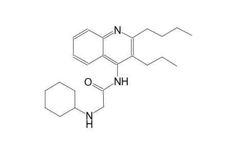 acetamide, N-(2-butyl-3-propyl-4-quinolinyl)-2-(cyclohexylamino)-