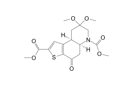 Dimethyl (5aRS,9aSR)-4,5,5a,6,7,8,9,9a-Octahydro-8,8-dimethoxy-4-oxothieno[3,2-f]quinoline-2,6-dicarboxylate