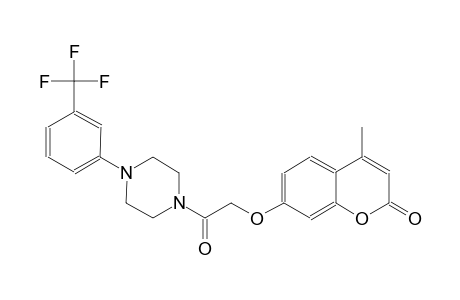 2H-1-benzopyran-2-one, 4-methyl-7-[2-oxo-2-[4-[3-(trifluoromethyl)phenyl]-1-piperazinyl]ethoxy]-