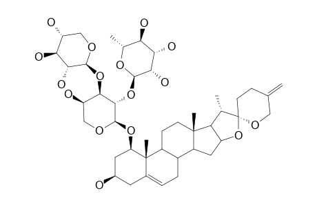 NEORUSCOGENIN-1-O-[O-ALPHA-L-RHAMNOPYRANOSYL-(1->2)-O-[BETA-D-XYLOPYRANOSYL-(1->3)]-ALPHA-L-ARABINOPYRANOSIDE]