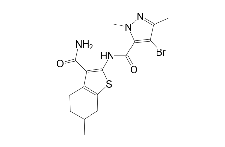 N-[3-(aminocarbonyl)-6-methyl-4,5,6,7-tetrahydro-1-benzothien-2-yl]-4-bromo-1,3-dimethyl-1H-pyrazole-5-carboxamide