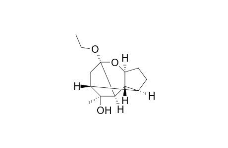 (+-)-(1S,3R,5R,6R,7S,8S,9R)-3-Ethoxy-6-methyl-2-oxatetracyclo[6.3.0.0(3,7)0(5,9)]undecan-6-ol