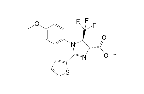 Methyl 1-(4-methoxyphenyl)-2-(thiophen-2-yl)-5-(trifluoromethyl)-4,5-dihydro-1H-imidazole-4-carboxylate