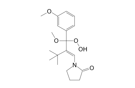 (3-Methoxy-3-(m-anisyl)-3-(hydroperoxy)-2-tert-butylprop-1-enyl)pyrrolidin-2-one