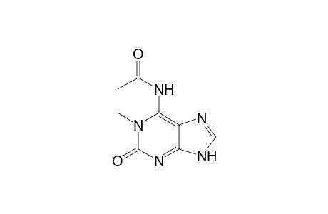 N-(1-methyl-2-oxidanylidene-7H-purin-6-yl)ethanamide