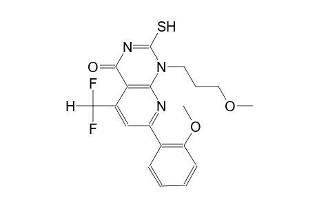 pyrido[2,3-d]pyrimidin-4(1H)-one, 5-(difluoromethyl)-2-mercapto-7-(2-methoxyphenyl)-1-(3-methoxypropyl)-