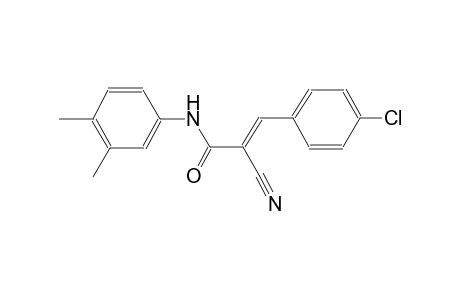 (2E)-3-(4-chlorophenyl)-2-cyano-N-(3,4-dimethylphenyl)-2-propenamide
