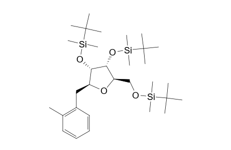 2,3,5-TRI-O-(TERT.-BUTYLDIMETHYLSILYL)-1-DEOXY-1-BETA-(2-METHYLBENZYL)-D-RIBOFURANOSIDE