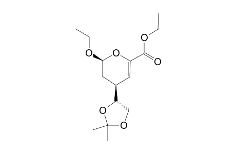 (2S,4S)-2-ETHOXY-6-ETHOXYCARBONYL-4-((1S)-1,2-O-ISOPROPYLIDENE-1,2-DIHYDROXYETHYL)-3,4-DIHYDRO-2H-PYRAN