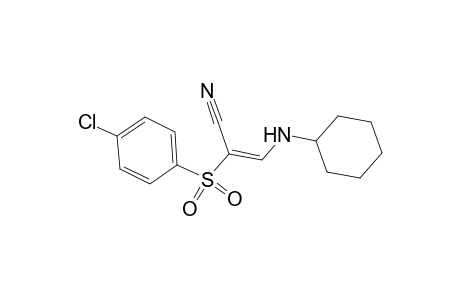 Propenenitrile, 2-(4-chlorophenylsulfonyl)-3-cycllohexylamino-