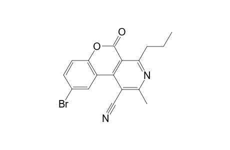 9-Bromo-2-methyl-5-oxo-4-propyl-5H-chromeno[3,4-c]pyridine-1-carbonitrile