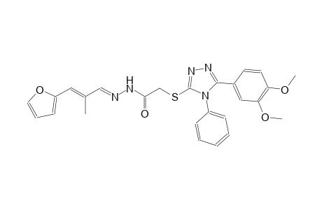 acetic acid, [[5-(3,4-dimethoxyphenyl)-4-phenyl-4H-1,2,4-triazol-3-yl]thio]-, 2-[(E,2E)-3-(2-furanyl)-2-methyl-2-propenylidene]hydrazide