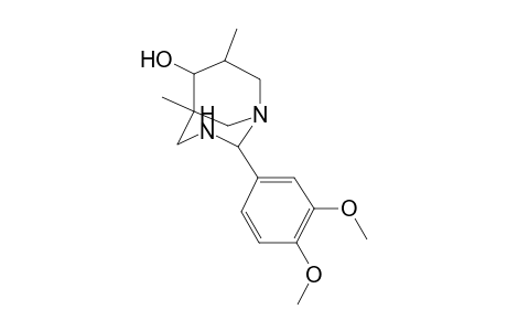 2-(3,4-Dimethoxy-phenyl)-5,7-dimethyl-1,3-diaza-bicyclo[3.3.1]nonan-6-ol